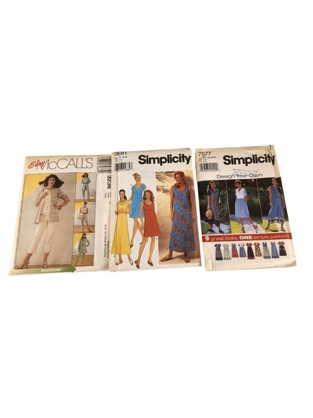 Easy McCalls 3238 Simplicity 9691 7577 Sewing Patterns Womens Dresses Shirts